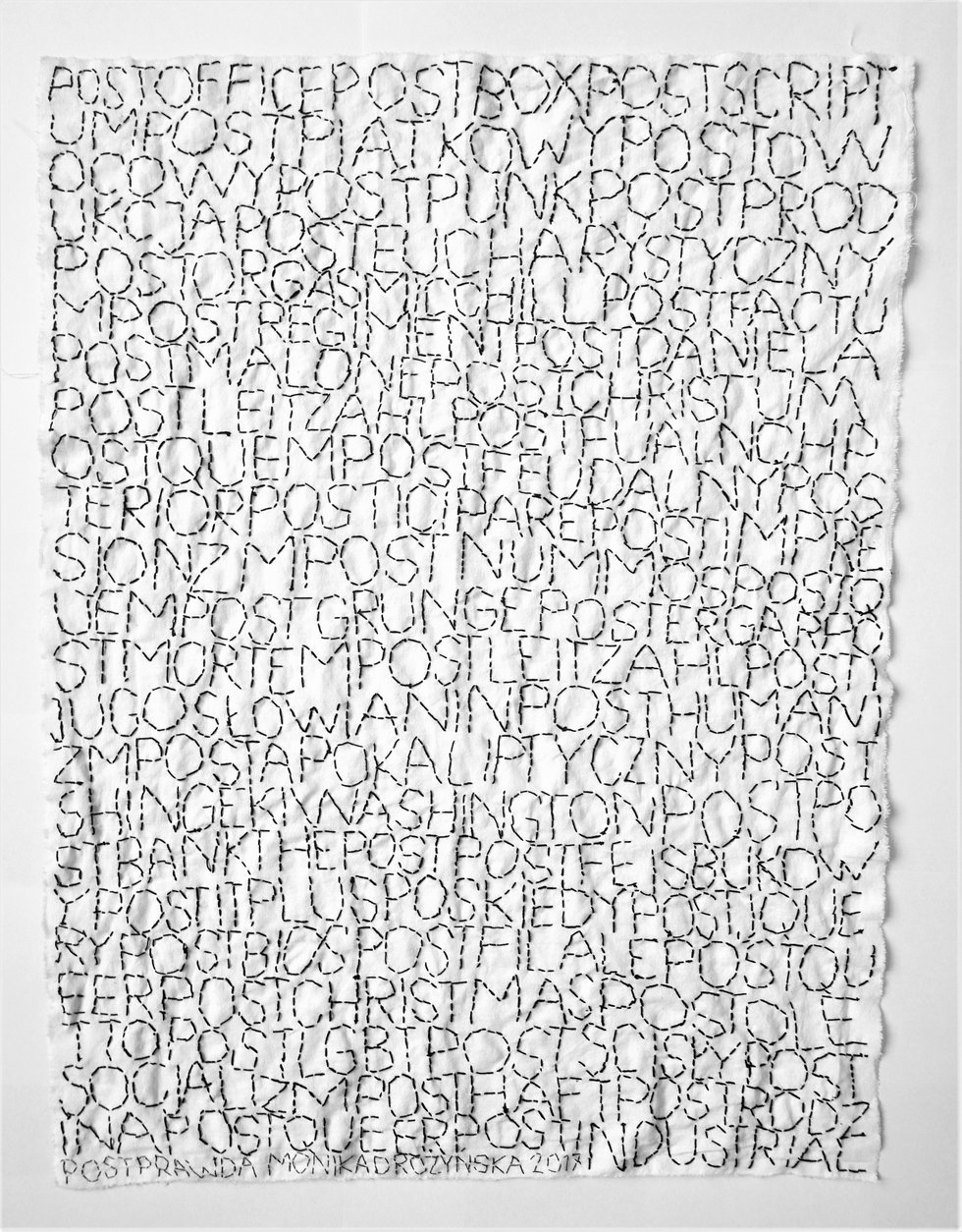 Picture of the work "Post Truth" (2017) by polish artist Monika Drozynska.